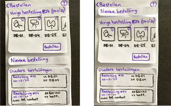 LWG1 - Paper prototype alternatieven