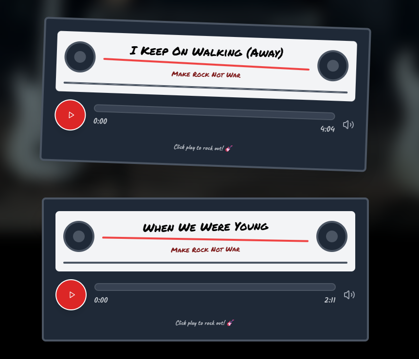 cassetteplayer-thema — een knipoog naar analoge muziekervaring.